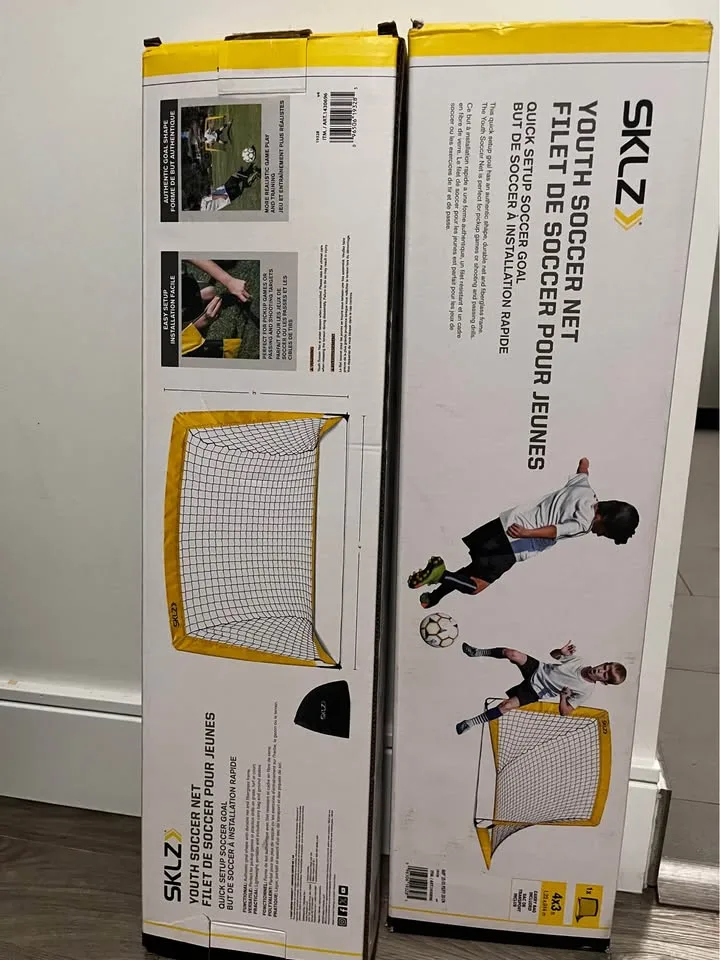 SKLZ Youth Soccer Net Black/Yellow, 4-Foot x 3-Foot (2 unit) image indicator(5)