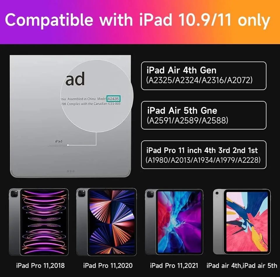 iPad Air 11 Tablet Bluetooth Keyboard image indicator(7)