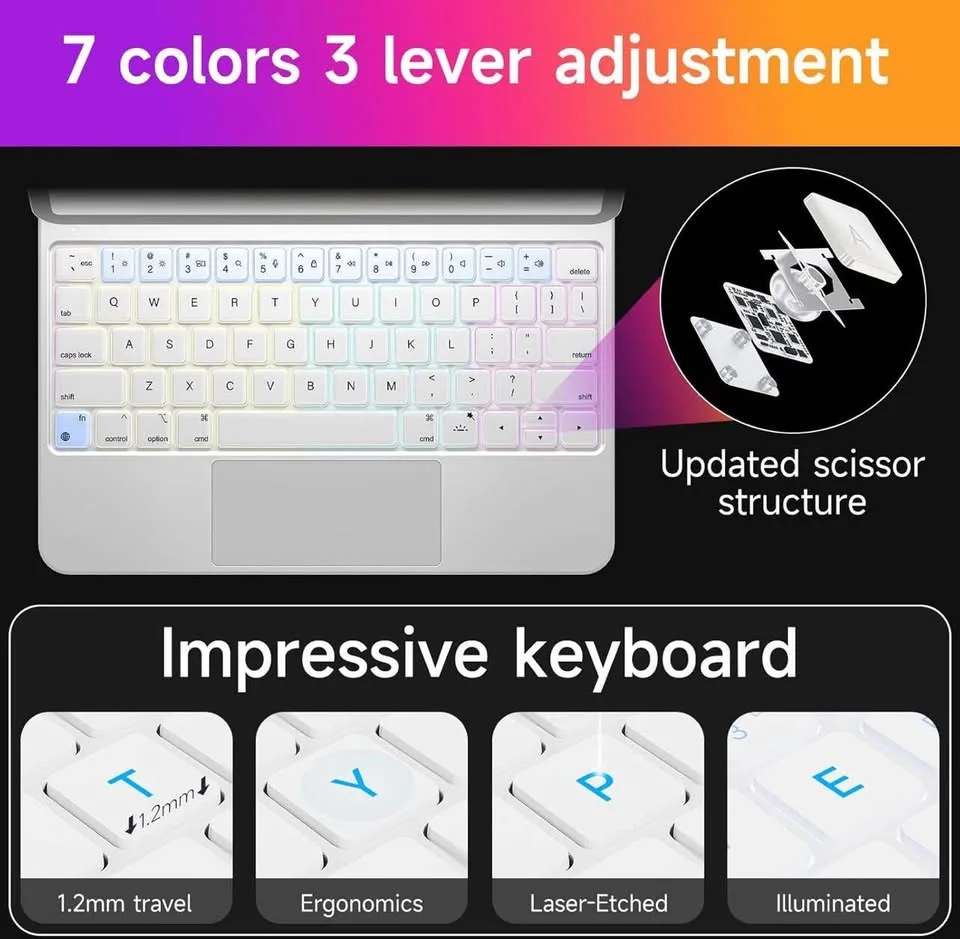 iPad Air 11 Tablet Bluetooth Keyboard image indicator(10)