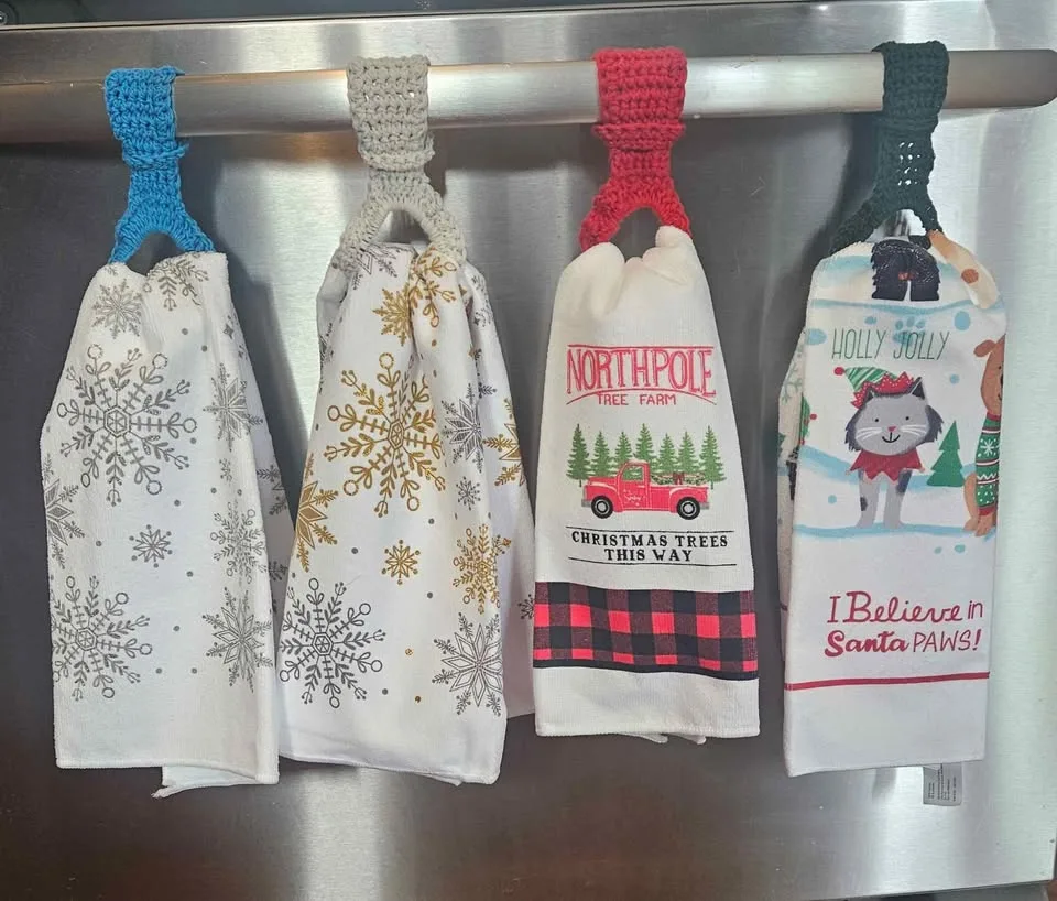 Fridge/stove towels with interchangeable toppers image indicator(2)