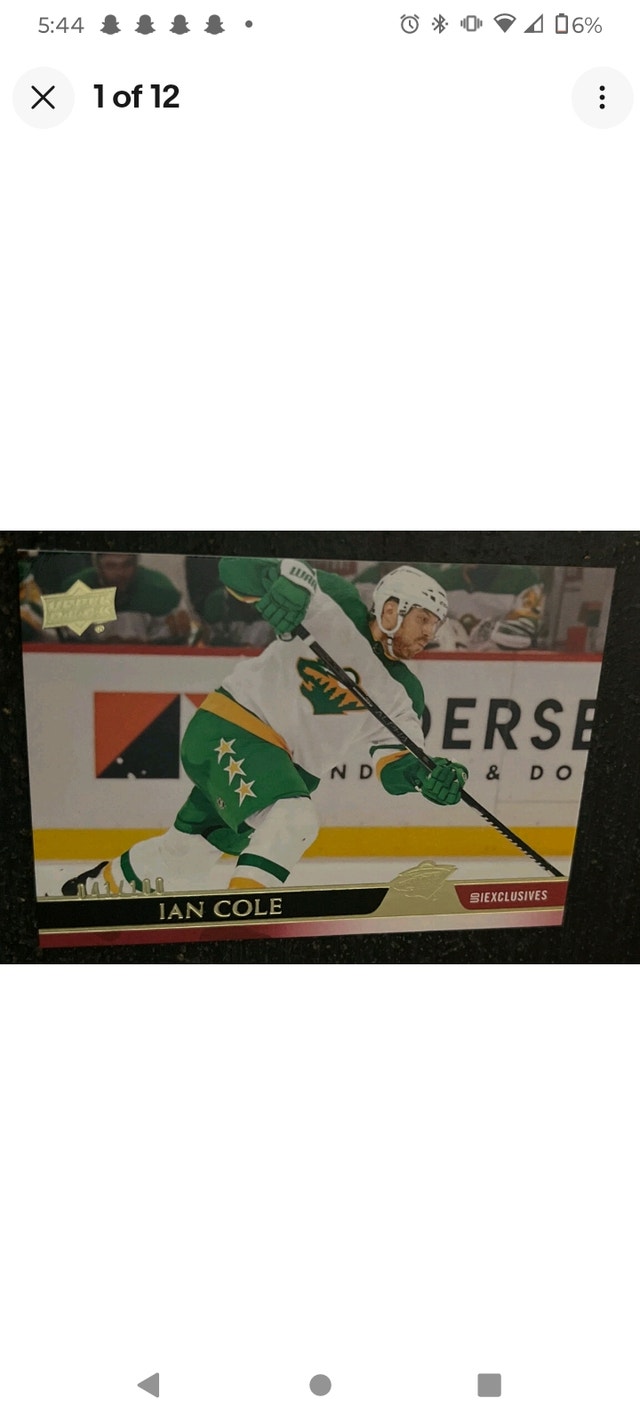 Upper Deck Ian Cole Card