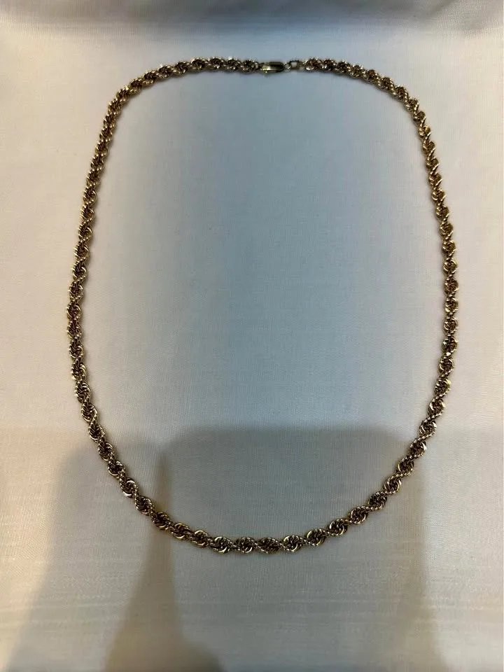 10k Gold Rope Chain with Lobster Claw Clasp thumbnail