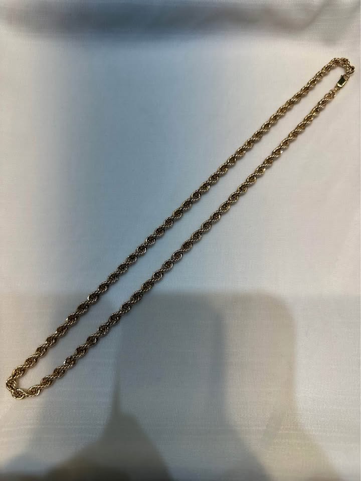 10k Gold Rope Chain with Lobster Claw Clasp - photo 3