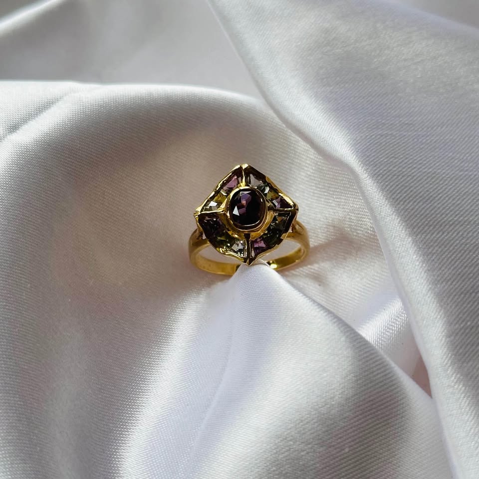 Birthstone 14k solid Gold ring. Size 6 1/2. Natural Amethyst - photo 4