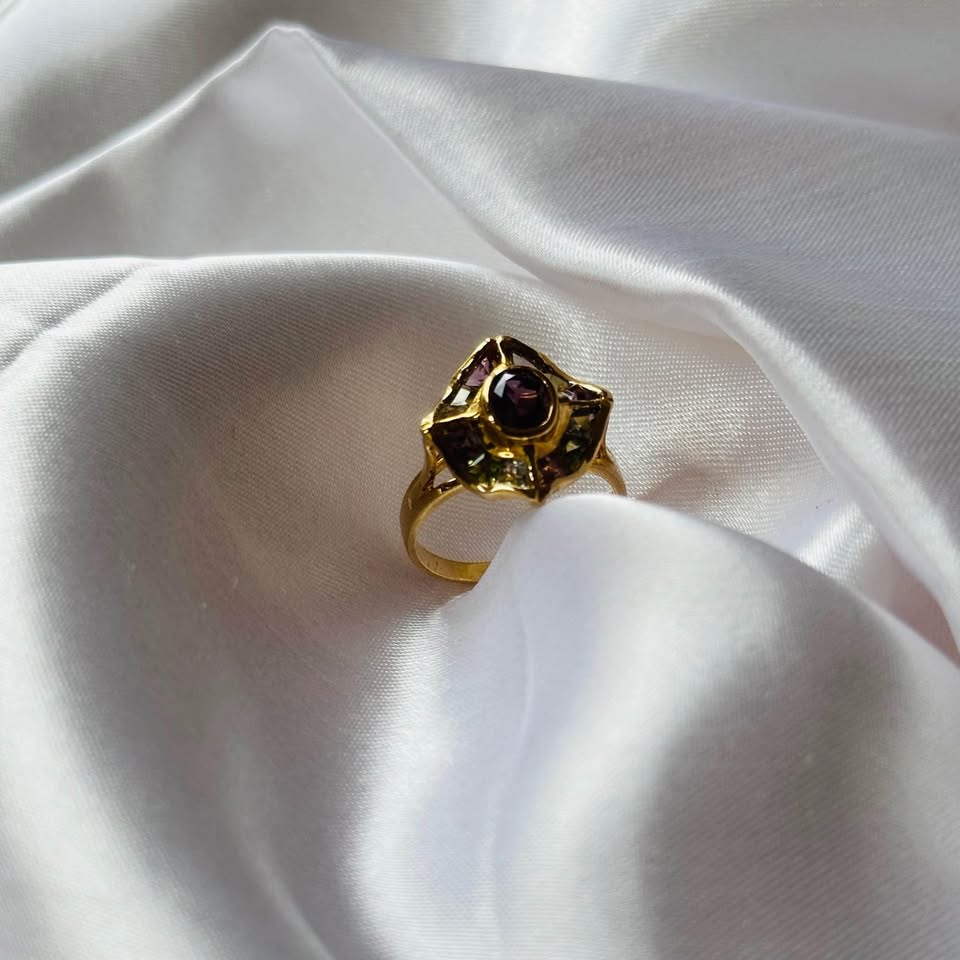 Birthstone 14k solid Gold ring. Size 6 1/2. Natural Amethyst - photo 5