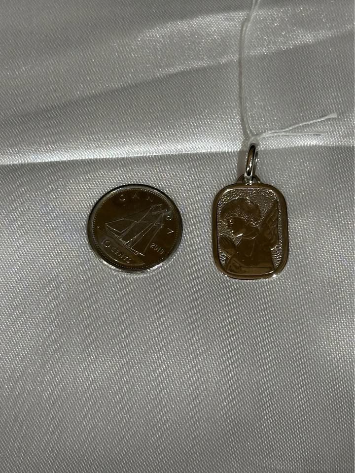18k solid white gold Angel Pendant - photo 2