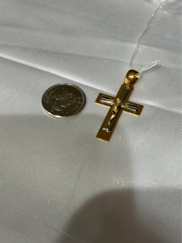 18k solid gold Cross Pendant - photo 3