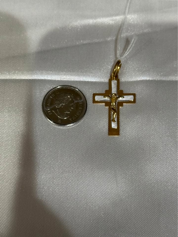 18k solid gold Cross Pendant - photo 2