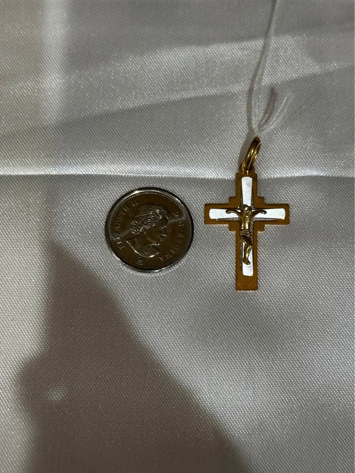 18k solid gold Cross Pendant - photo 3