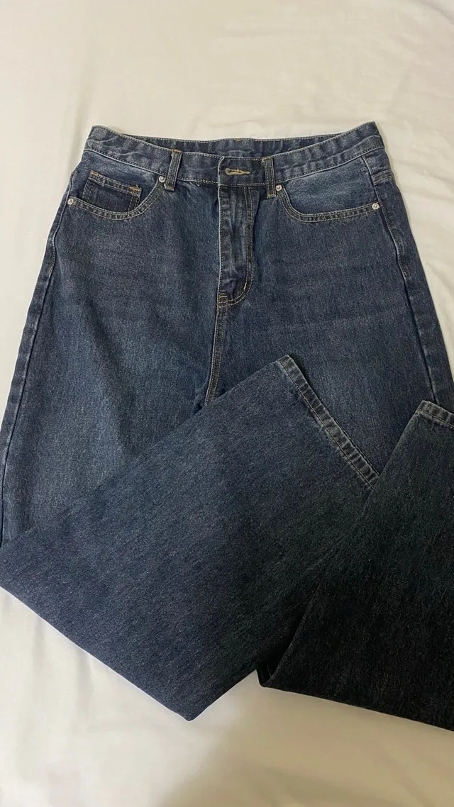 Deep blue washed jeans image indicator(2)