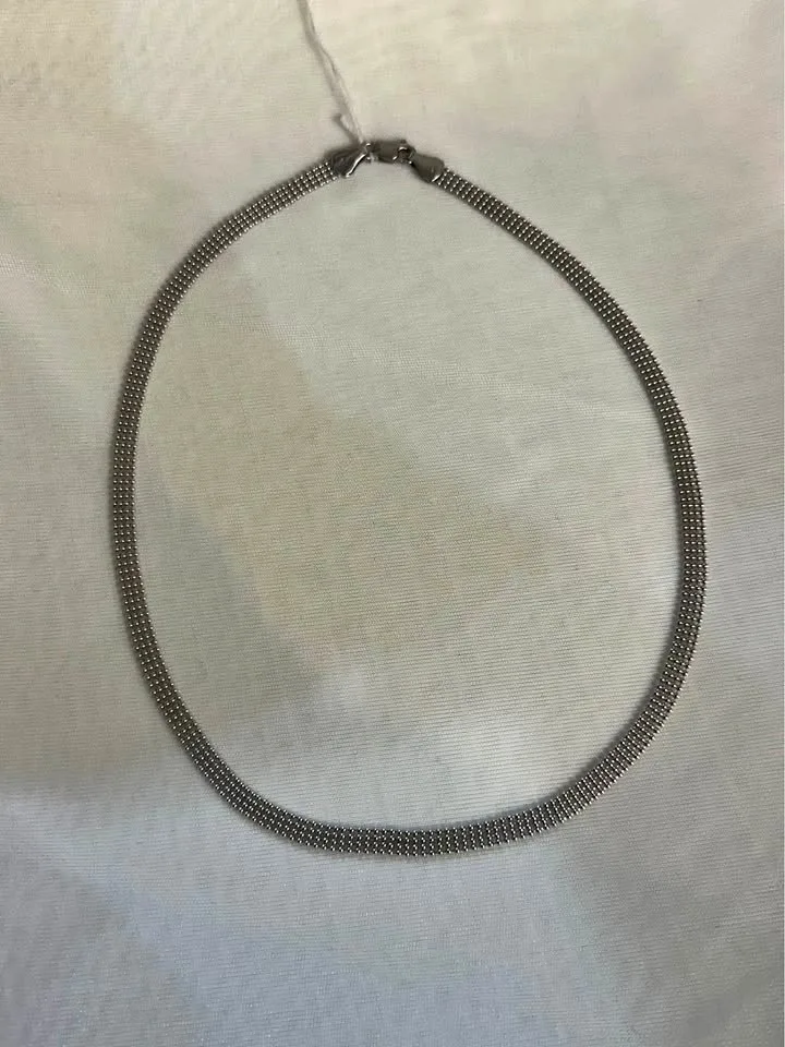 18k Solid White Gold Necklace thumbnail