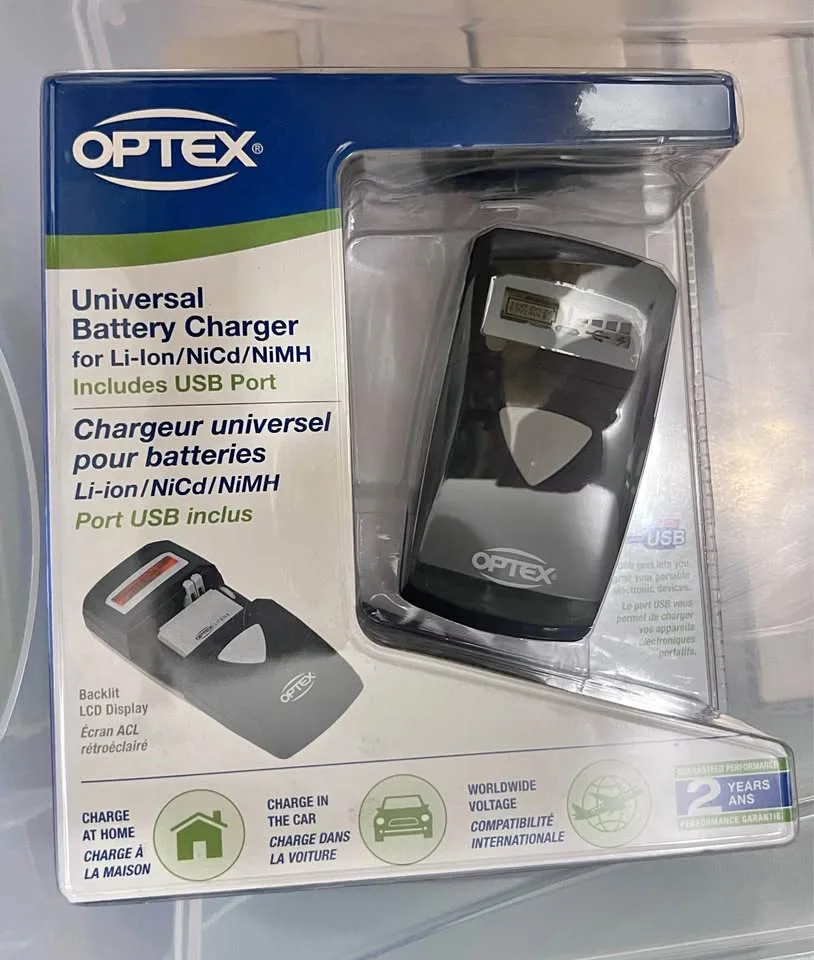 Optex Universal Battery Charger – New in Package thumbnail