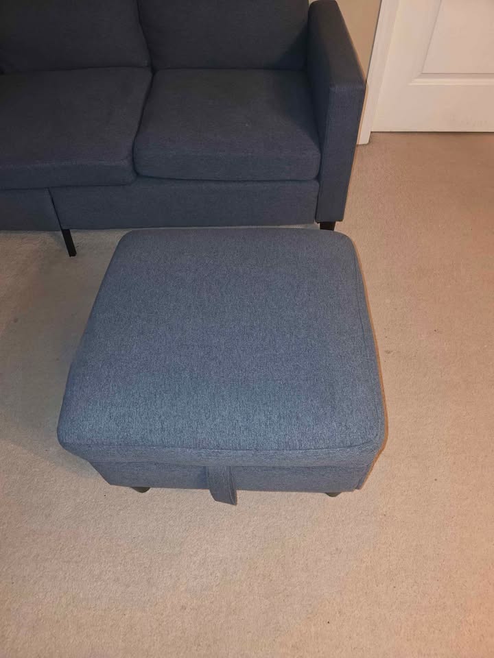 Modern couch with ottoman - photo 3