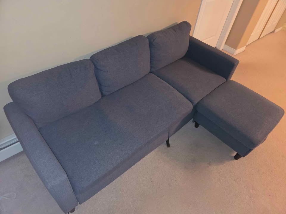 Modern couch with ottoman - photo 4