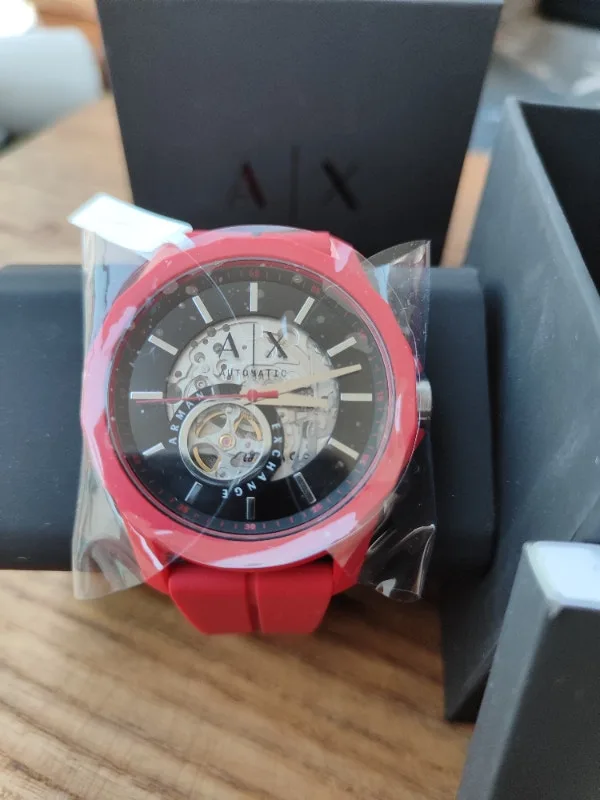 Armani Exchange Watch (skeleton,silicone band,with gift box) image indicator(2)