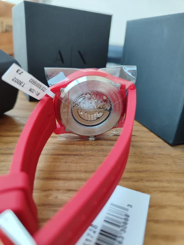 Armani Exchange Watch (skeleton,silicone band,with gift box) image indicator(4)