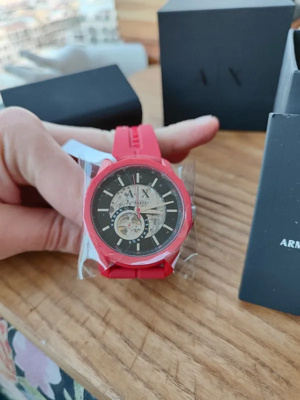 Armani Exchange Watch (skeleton,silicone band,with gift box) image indicator(7)