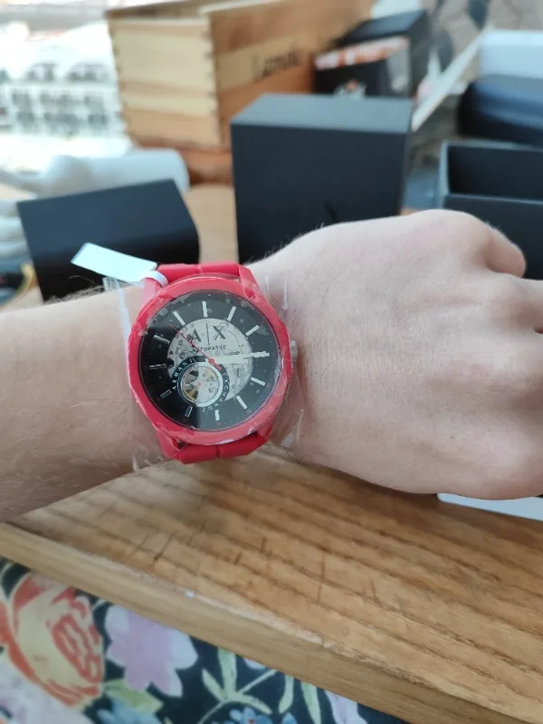 Armani Exchange Watch (skeleton,silicone band,with gift box) image indicator(8)