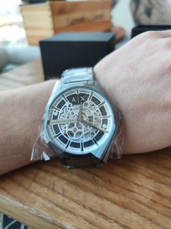 Armani Exchange automatic watch,stainless steel strap (new+box)