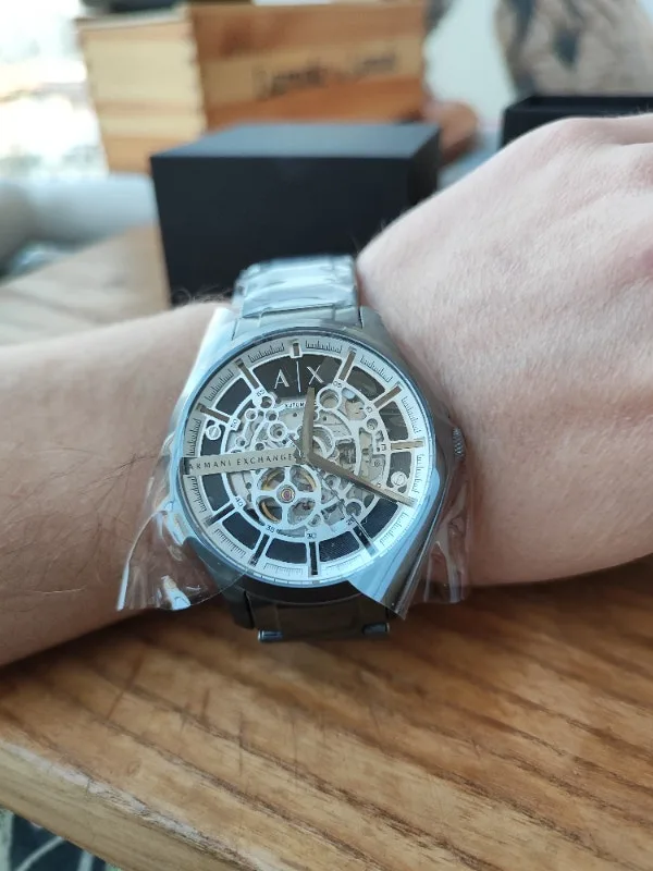 Armani Exchange automatic watch,stainless steel strap (new+box)