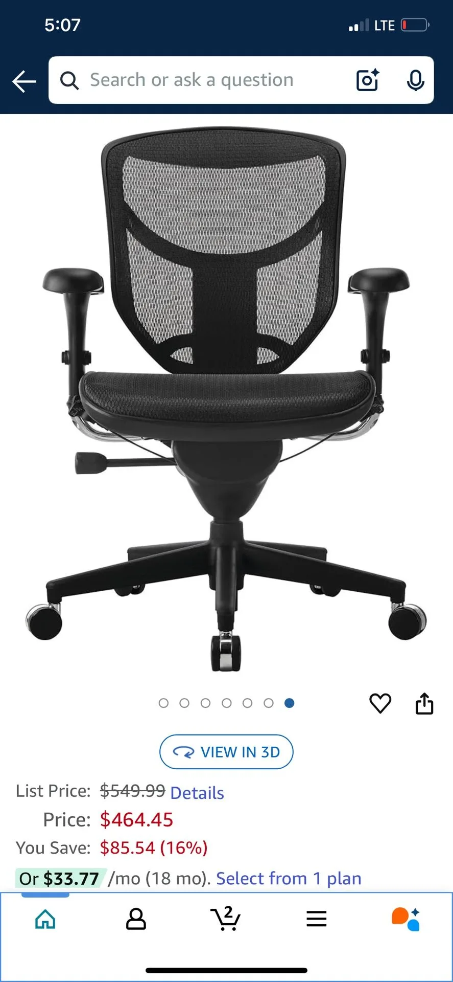 WorkPro Quantum 9000 Ergonomic Mesh Chair image indicator(3)