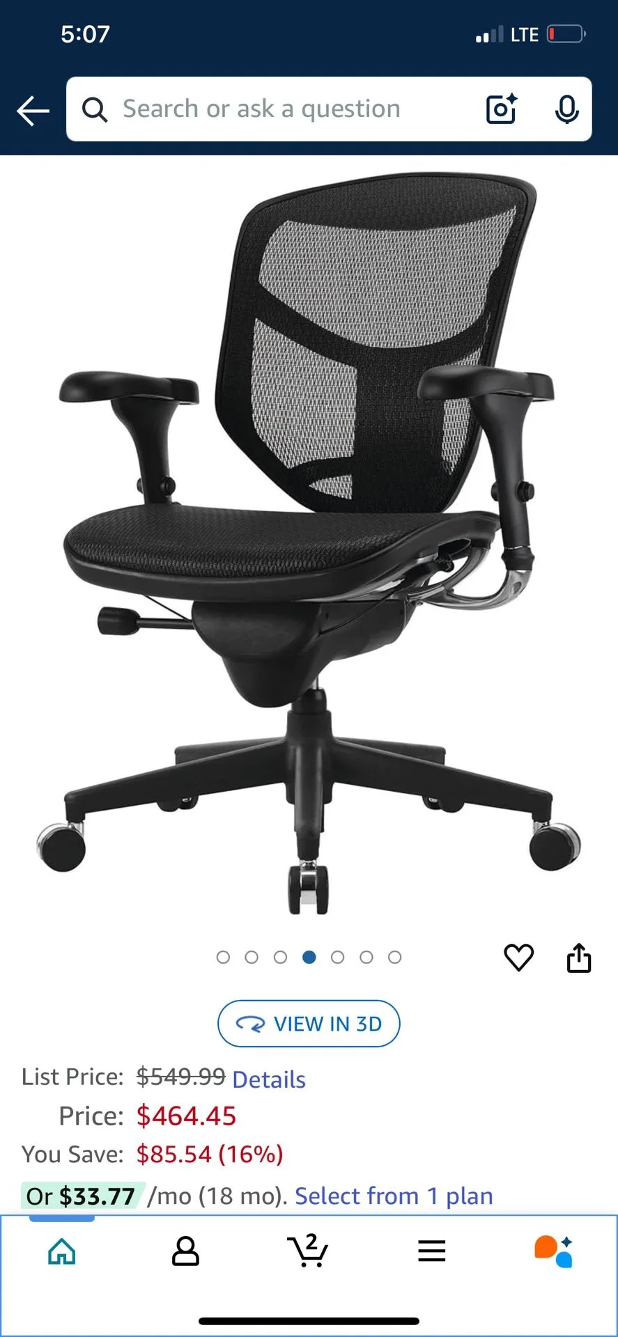 WorkPro Quantum 9000 Ergonomic Mesh Chair image indicator(4)