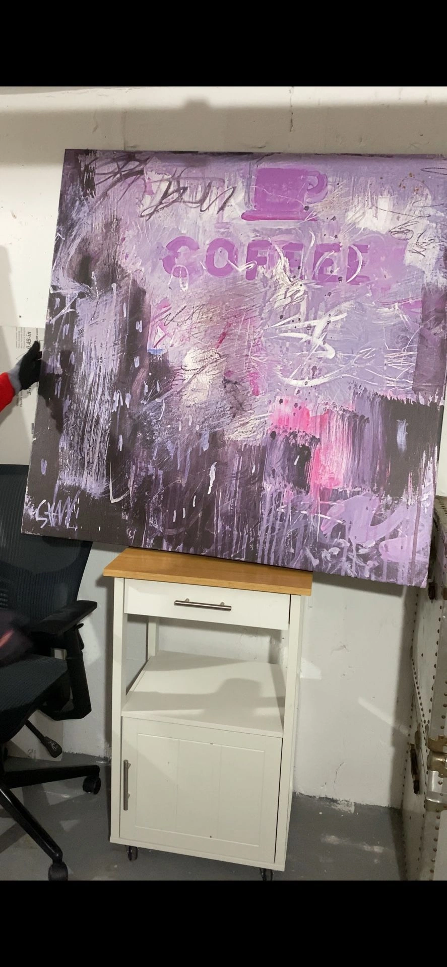 Large Abstract Art - 4’x4’ - COFFEE - Moving Sale!