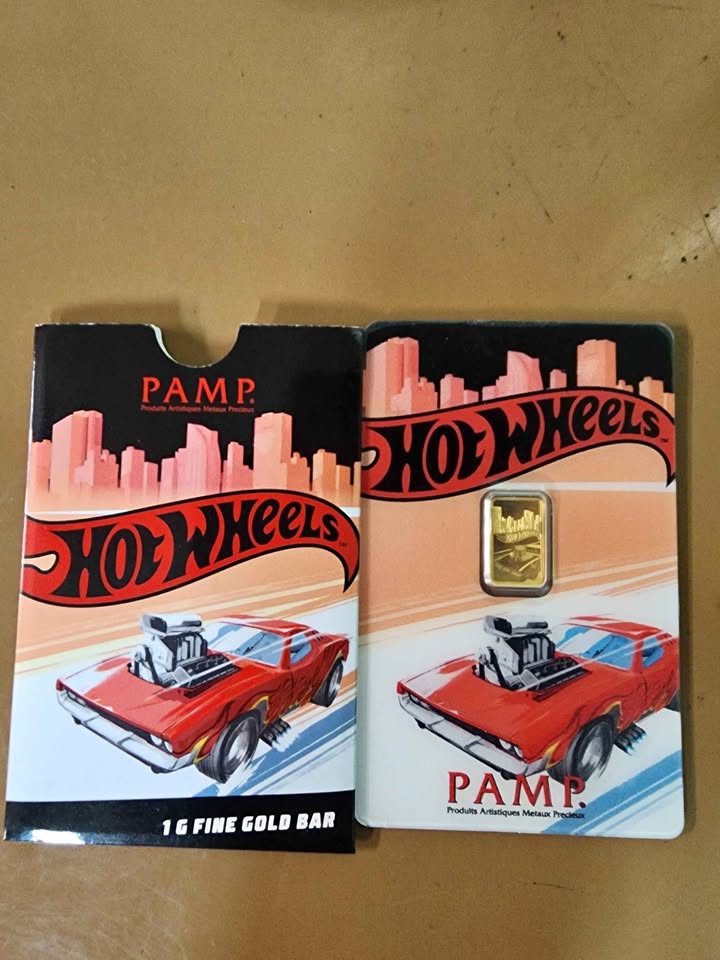 Hot Wheels 1gram gold bar, very hard to find