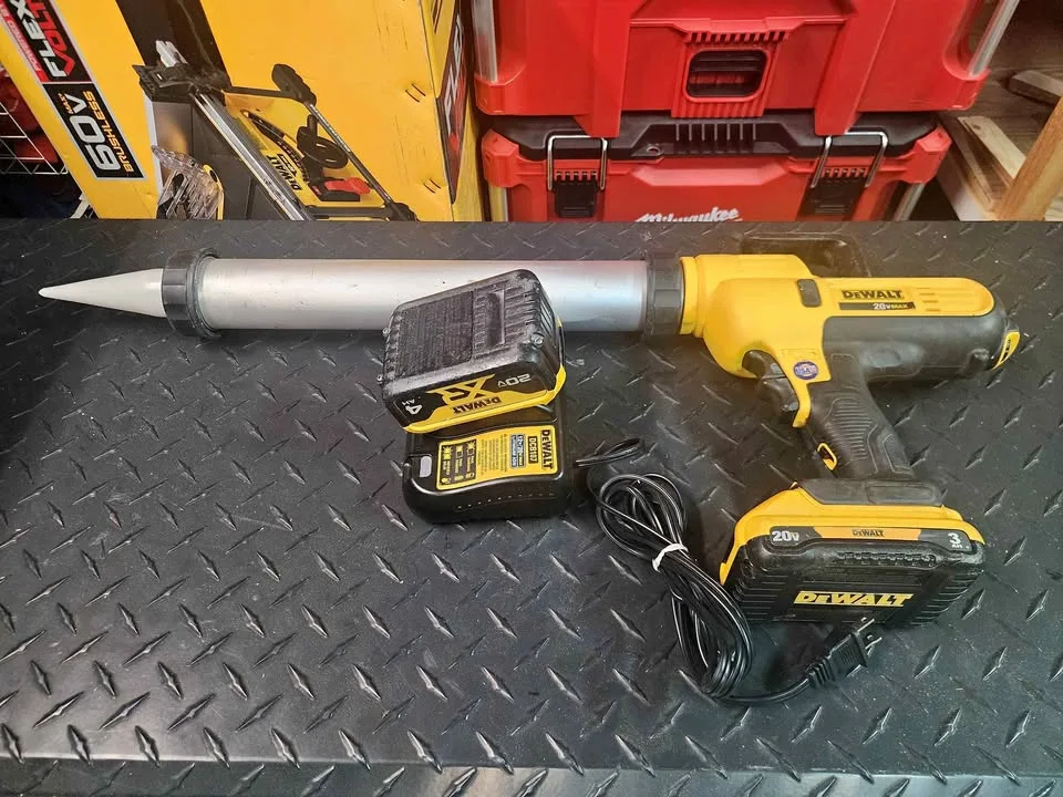Dewalt cordless caulking gun with 2 battery and charger thumbnail