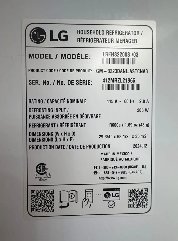 LG French Door Refrigerator LRFNS2200S - Stainless image indicator(4)