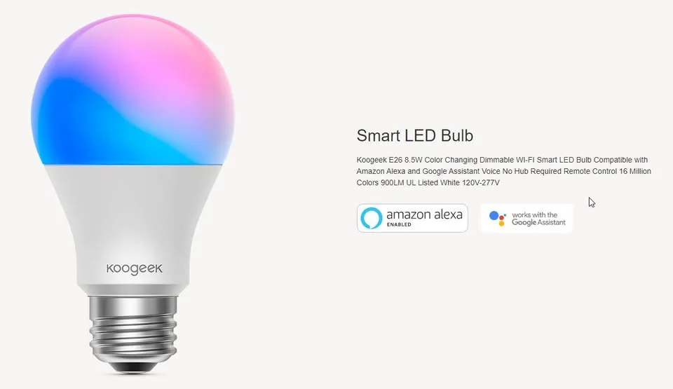 Koogeek Smart Bulbs LB3: Advanced Control via Tuya Smart Platfor thumbnail