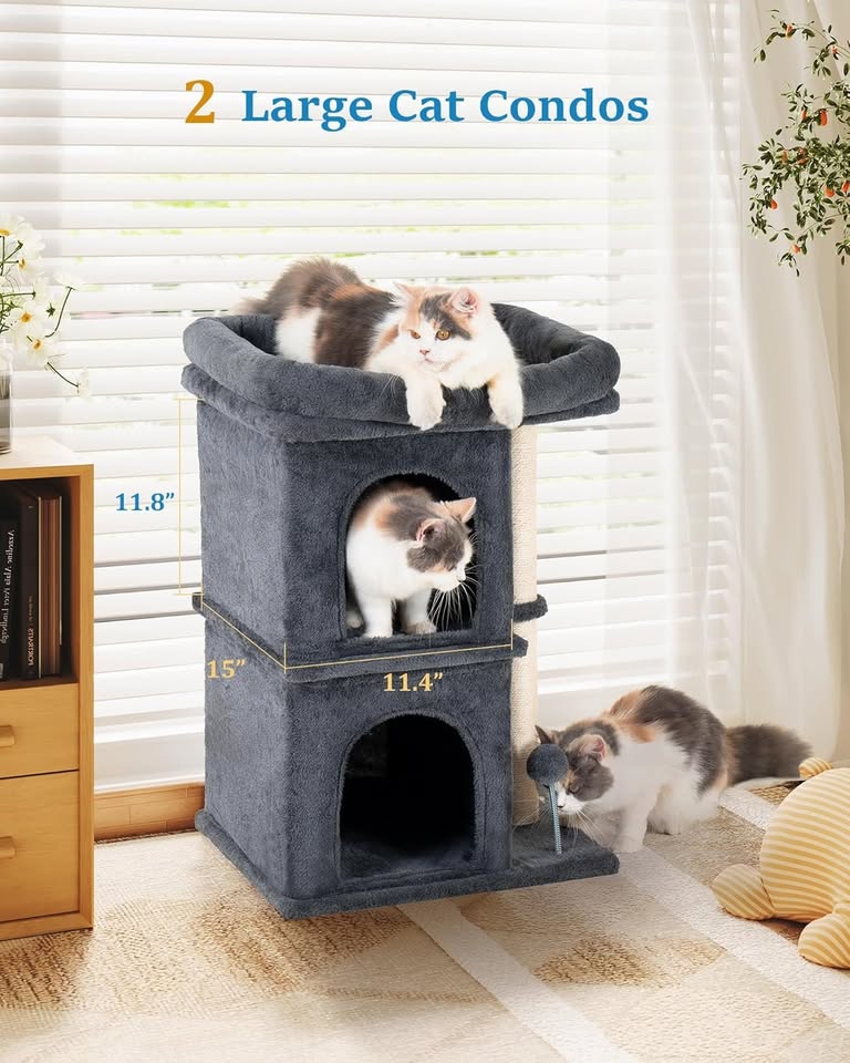 Aechonow Cat Tree for Large Cat, 19 * 16.5In Large Cat - photo 2