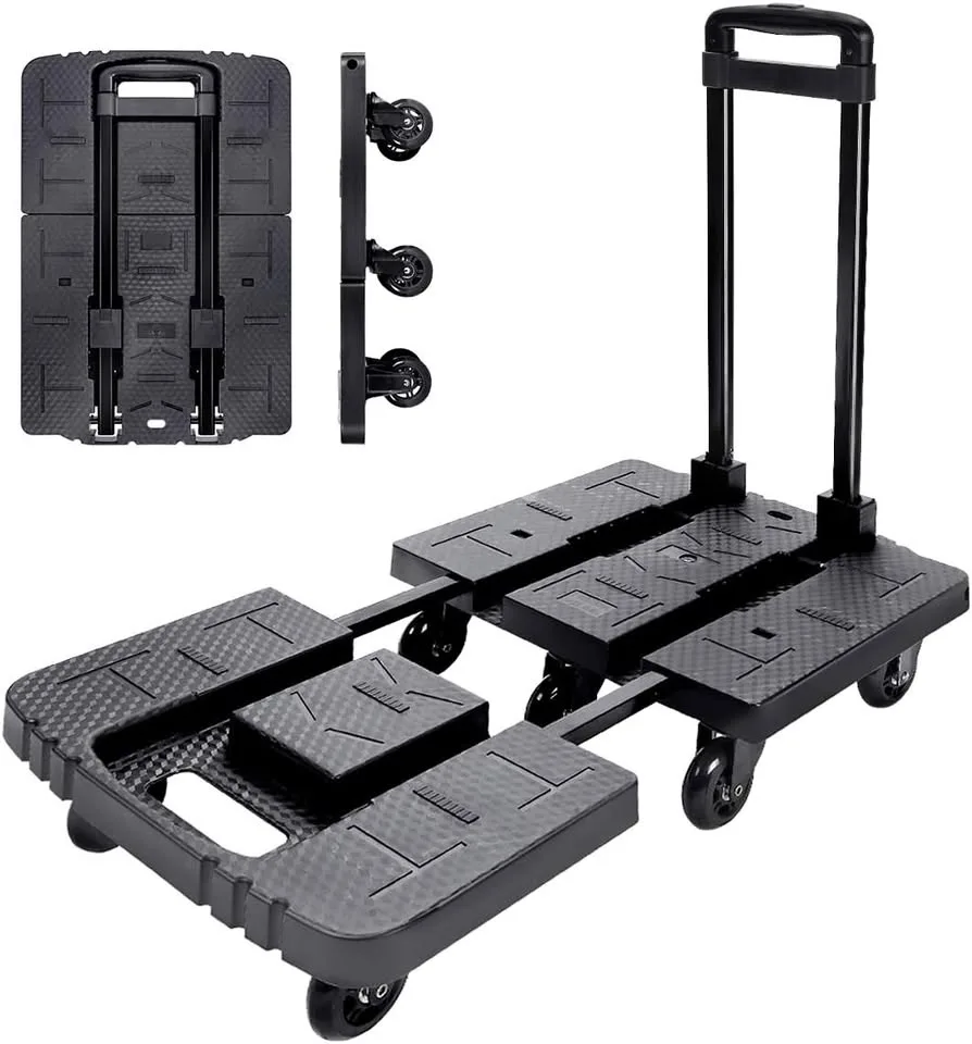 dulcii Large Folding Hand Truck 245KG/540LBS Capacity