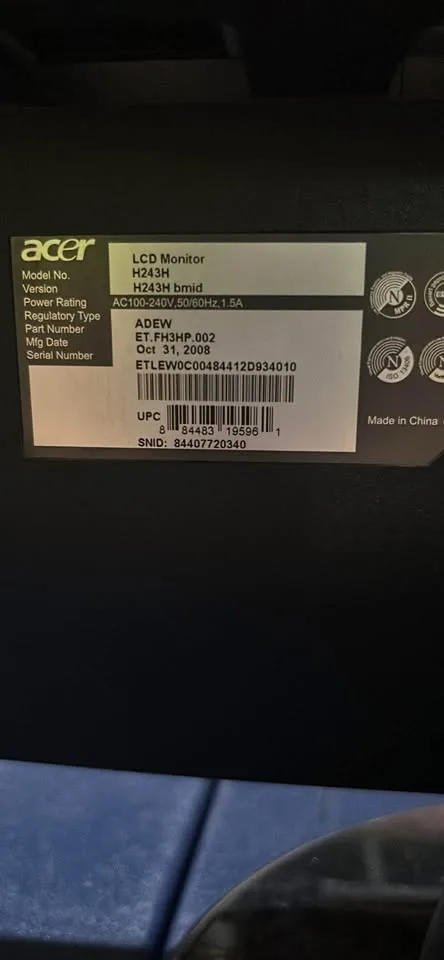 Acer H243H image indicator(3)