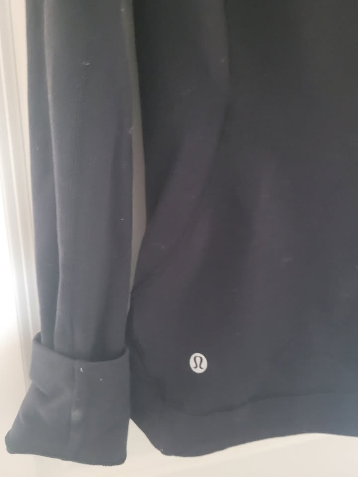 Lululemon Black Precision Jacket Asymmetrical Zipper Size 4 - photo 4