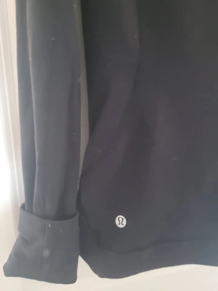 Lululemon Black Precision Jacket Asymmetrical Zipper Size 4 image indicator(4)