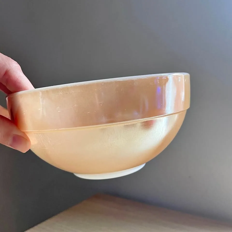 SALE - Vintage peach mixing bowl