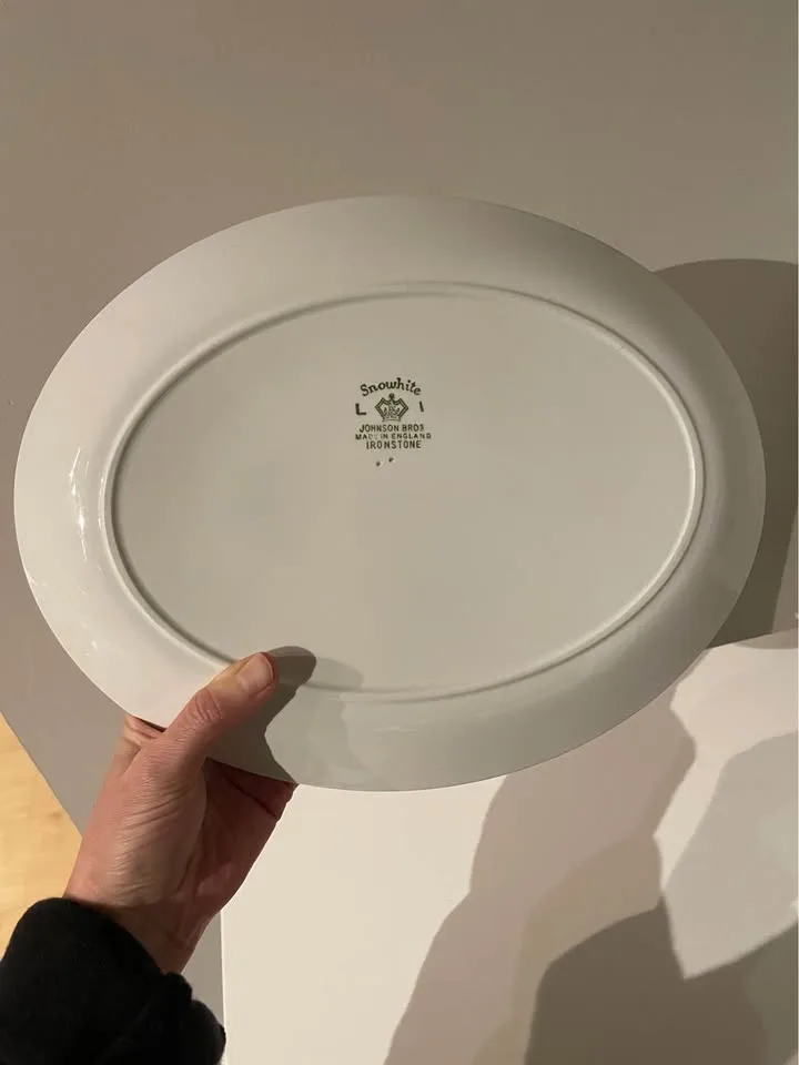 Vintage Floral Serving Platter - 70s Retro Ironstone image indicator(5)