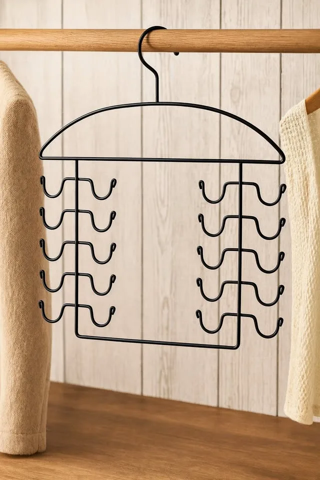 Multi-Hook Metal Organizer Hanger – Space Saver! thumbnail