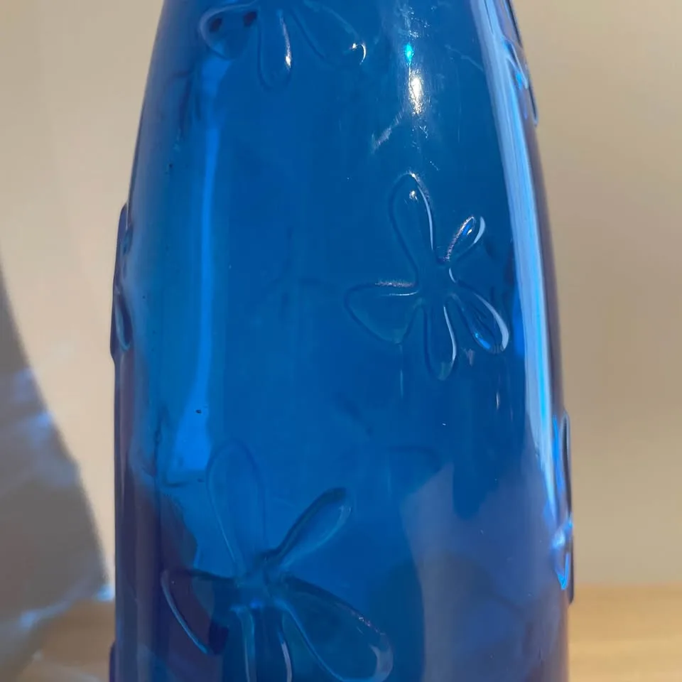 Vintage 90s IKEA daisy vase cobalt blue image indicator(4)