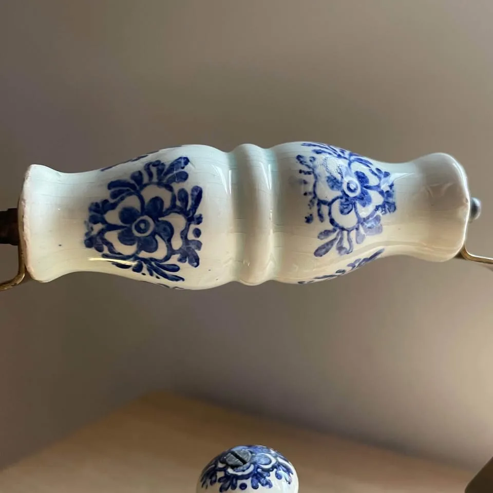 Vintage Brass & Copper TeaPot Kettle - ceramic handle image indicator(6)