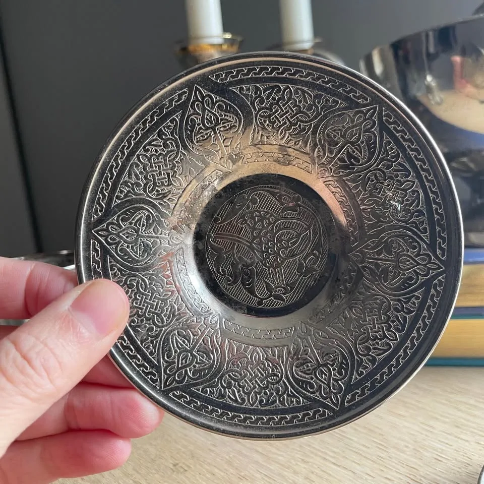 Vintage Silver Lot - tea pot - candles - Turkish cups image indicator(3)