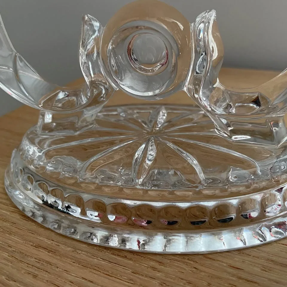 Vintage Crystal 2-Arm Candelabra image indicator(3)