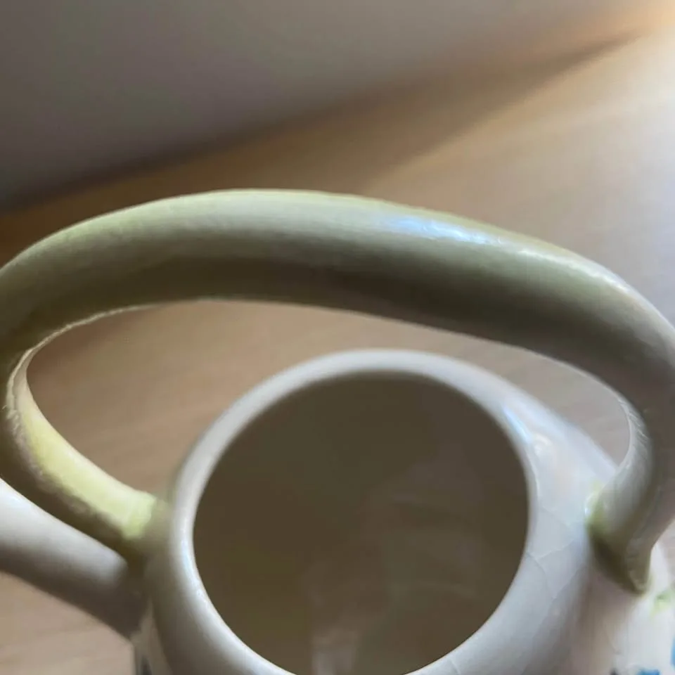 Handmade Studio Pottery Floral Teapot image indicator(5)