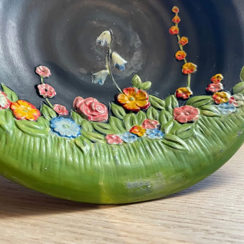 Vintage English Burleigh Pottery Hand Painted Footed Bowl image indicator(3)