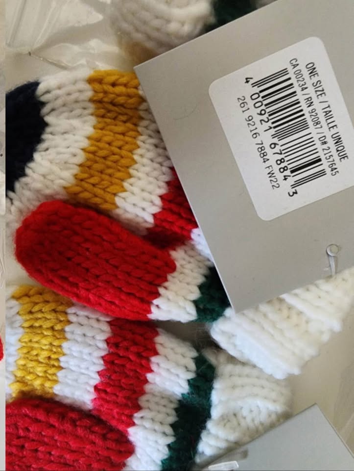 Hudson’s Bay/HBC Stripes Mitts Ornaments - photo 3