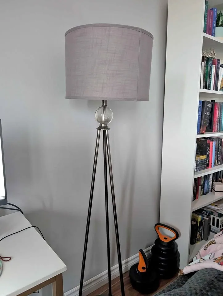 Grey floor lamp