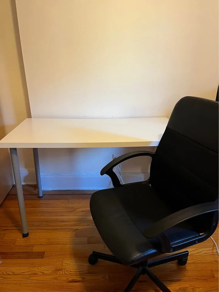 IKEA - White desk LINNMON + Desk Chair RENBERGET image indicator(2)