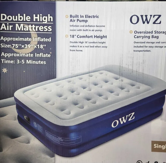 OWZ Double High Air Mattress 75"×39"×18"