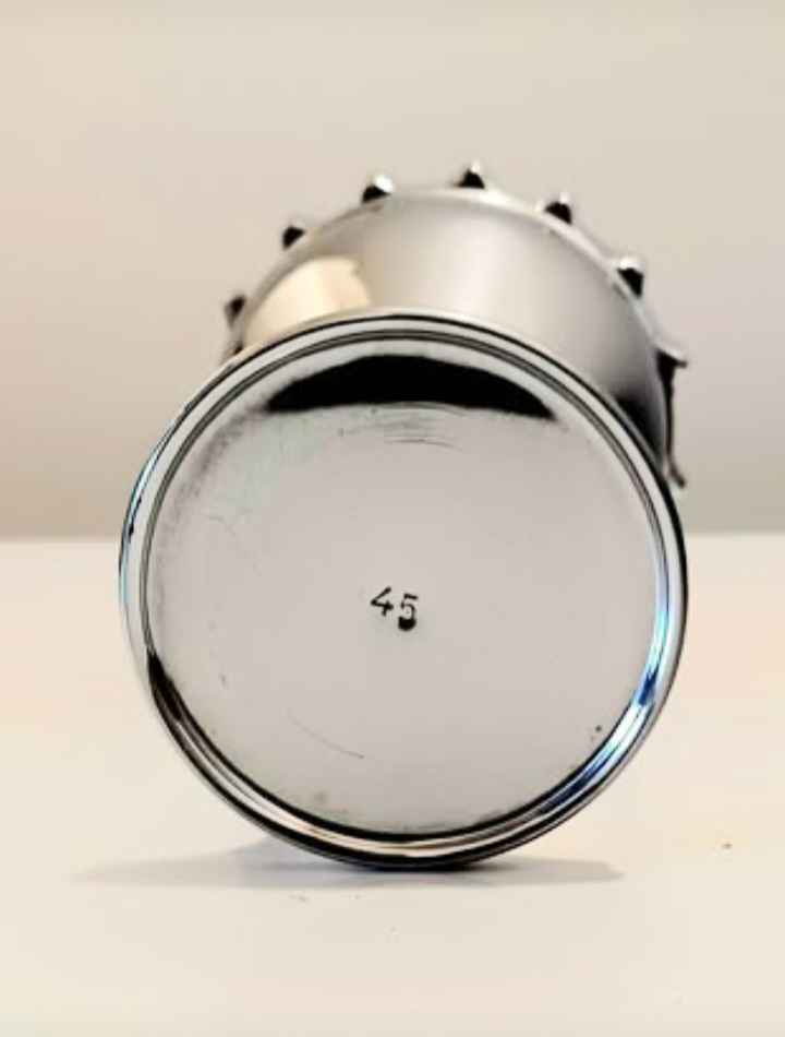 1940s Nickel Chrome Rare Vase Set 2 Pcs Each - photo 4